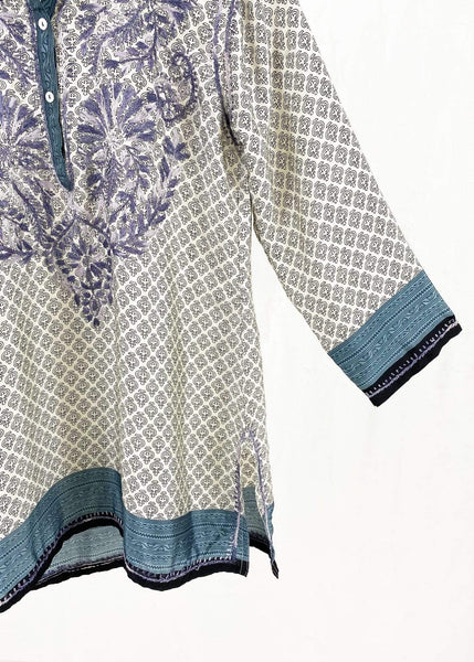 Popular Dolma turquiose silk hand embroidered tunic