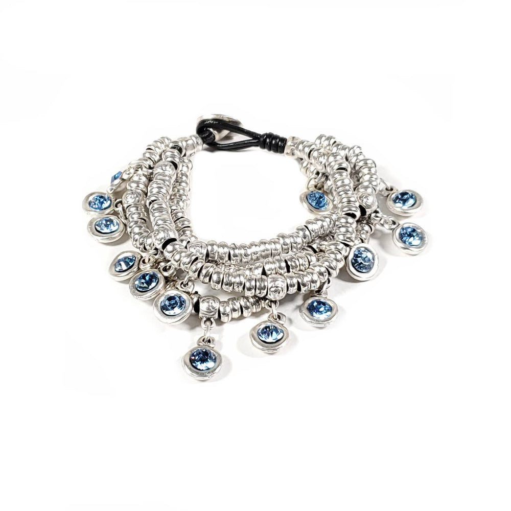 Blue Topaz - Pewter Bracelet