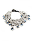 Blue Topaz - Pewter Bracelet