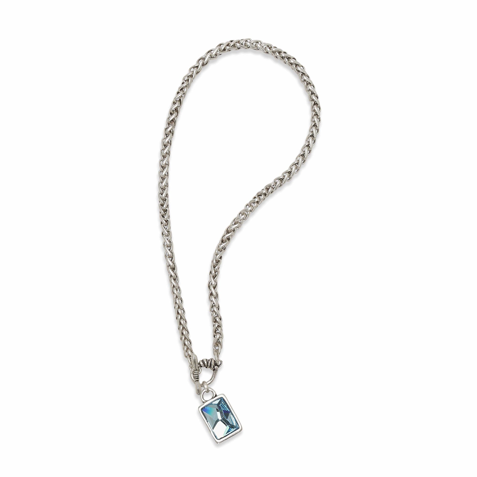 Chanour Necklace Handmade Aqua Cosmo Pewter Necklace - NN3525