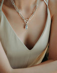 Chanour Necklace Handmade Crystal Pewter Necklace - 3816