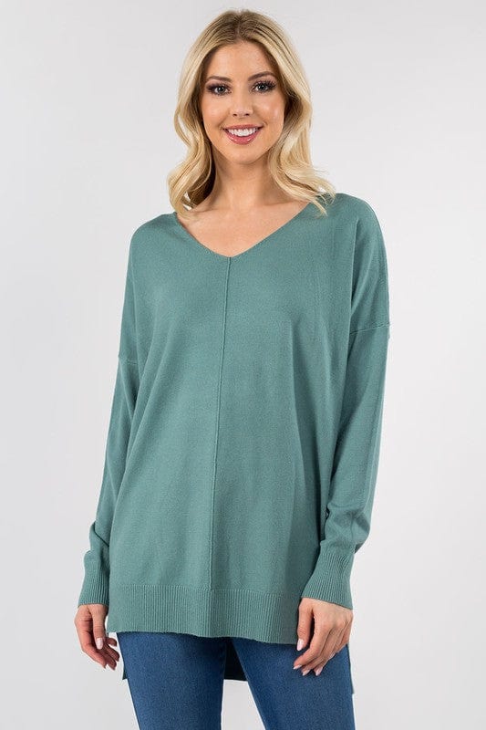 Dreamers top Dust Aqua / Medium/Large Dreamers Basic V-Neck Sweater