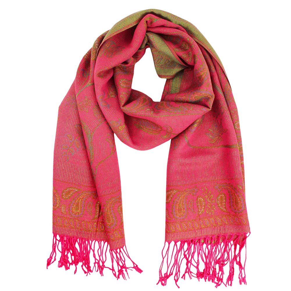 Haystacks Accessories Hot Pink Lurex Thread Pashmina - 2 Colors!