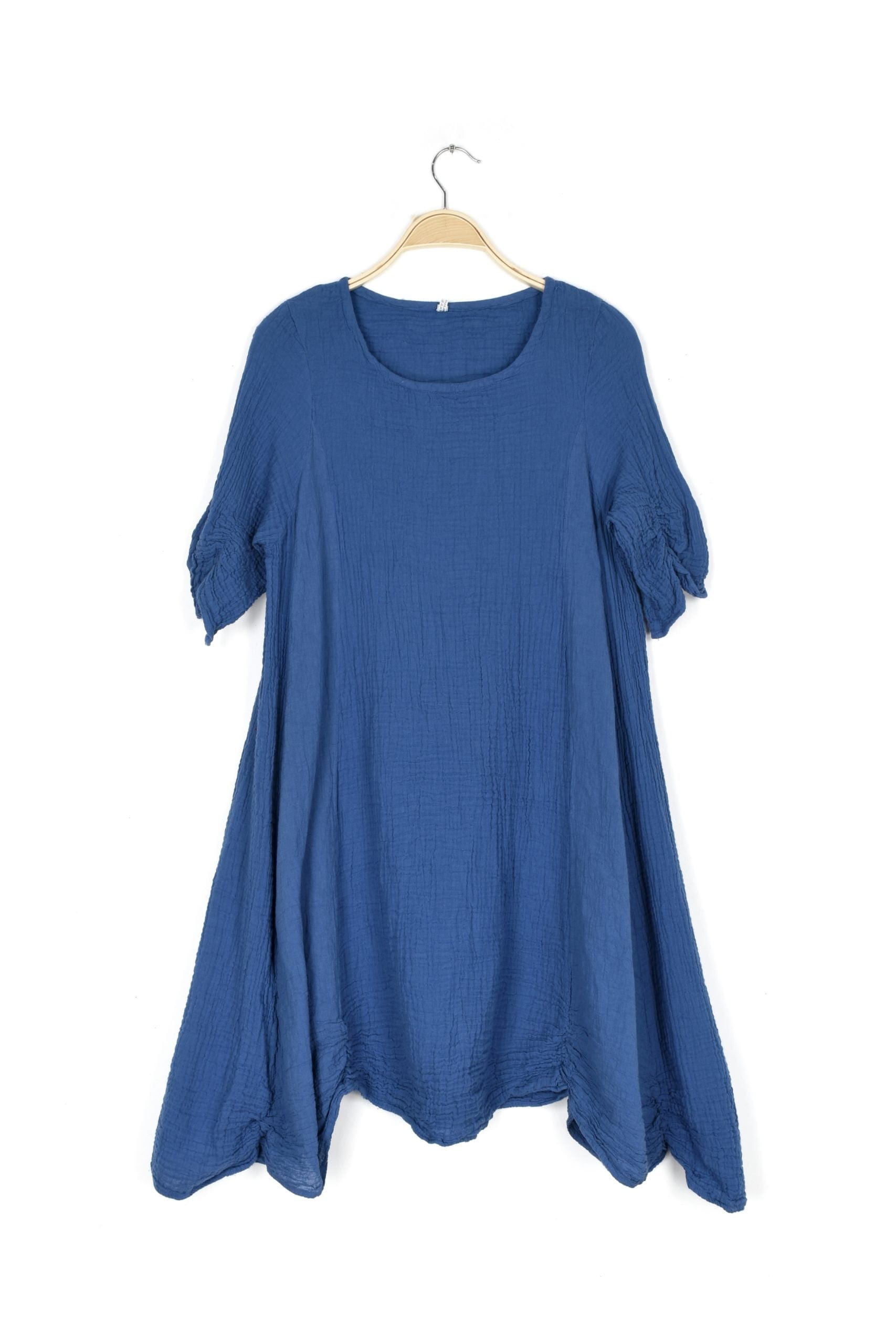 Haystacks Dress Thai Cotton 3/4 Sleeve Dress Palace Blue