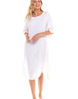 Haystacks Dress Thai Cotton 3/4 Sleeve Dress White