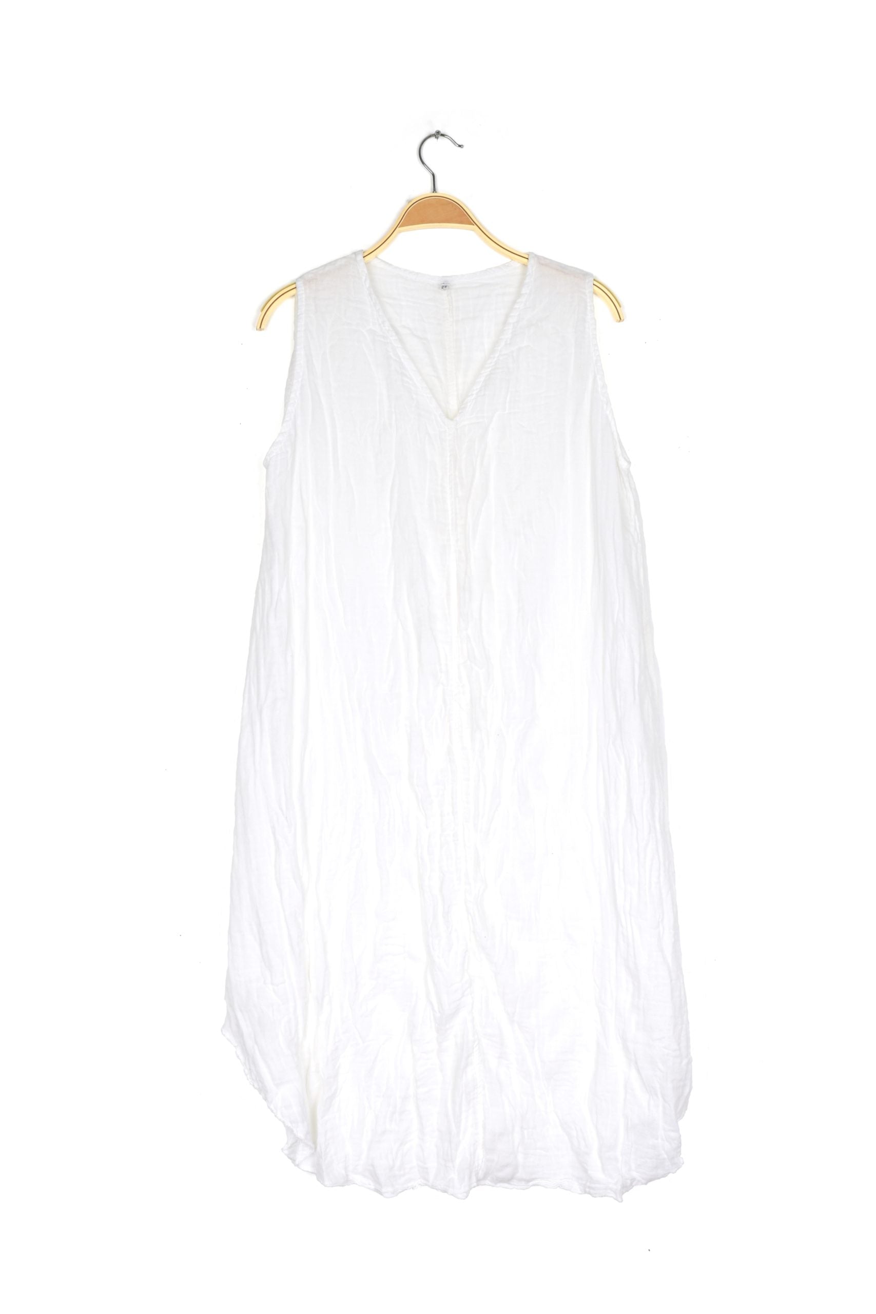 Haystacks dress White / Small/Medium Thai Cotton V Neck Dress