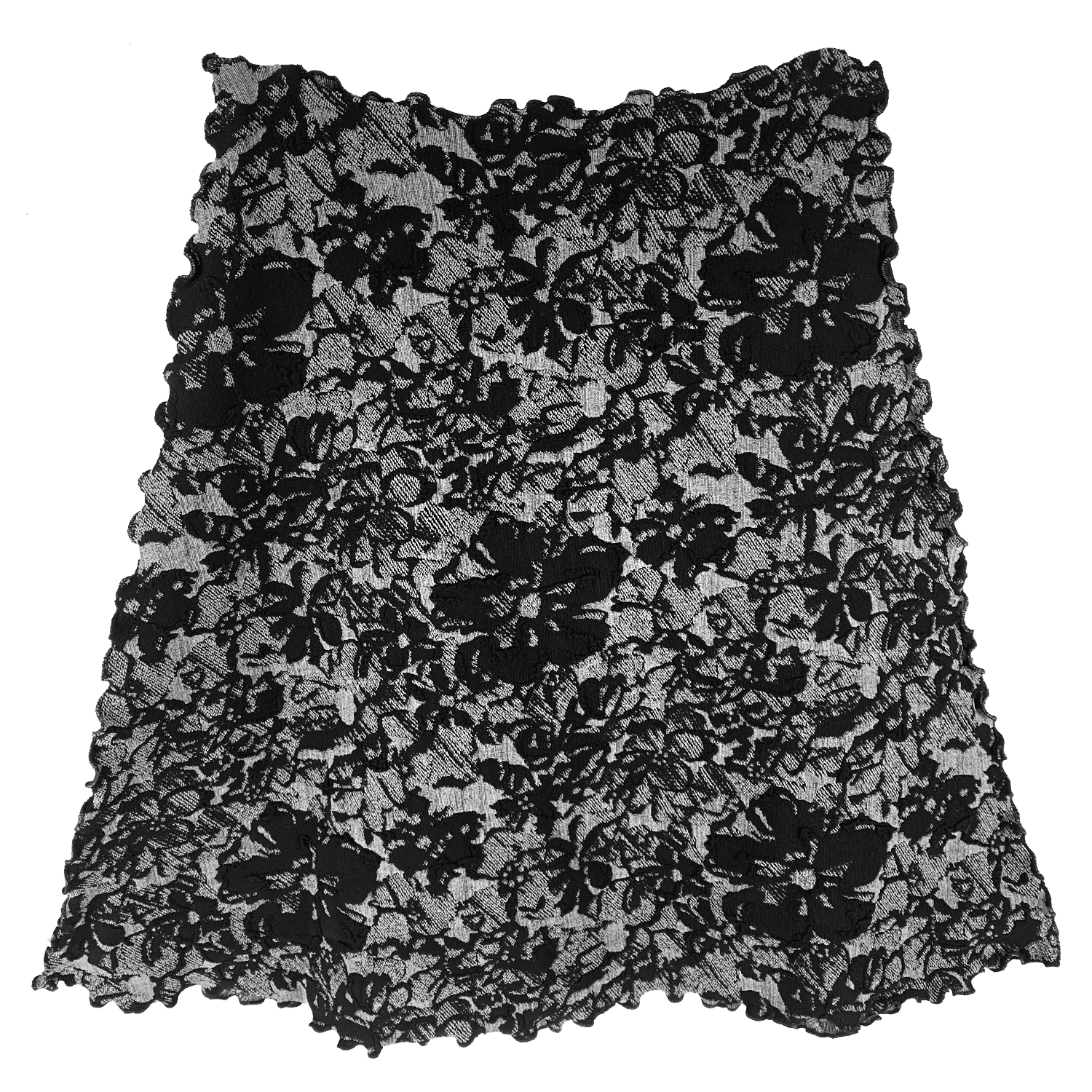 Haystacks Jacquard Knit Bias Black Fumato Jacquard Knit Bias Skirt