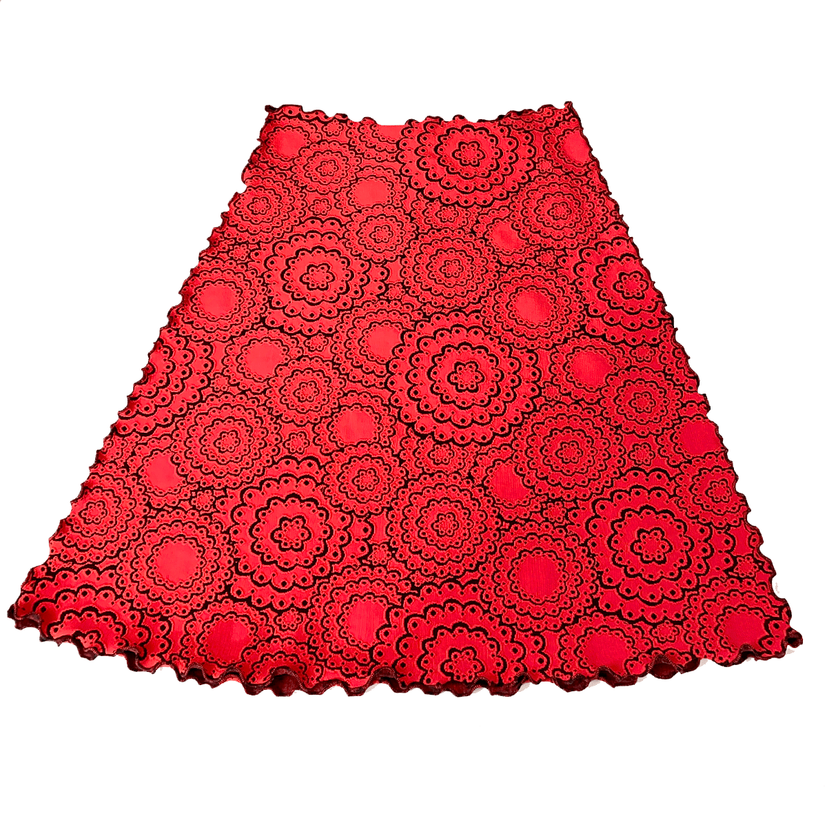 Haystacks Jacquard Knit Bias Rococco Red Doily Jacquard Knit Bias Skirt