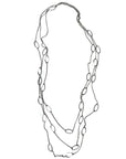 Haystacks jewelry Silver Tone Cascading Link Chain Necklace