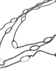 Haystacks jewelry Silver Tone Cascading Link Chain Necklace