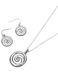 Haystacks jewelry Spiral Pendant Necklace and Earring Set