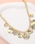 Haystacks necklace Artisanal Gold Disk Necklace