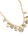 Haystacks necklace Artisanal Gold Disk Necklace