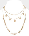 Haystacks necklace Layered Gold Tone Necklace