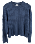 Haystacks One Size/Free Size Everything Cable Knit Sweater - Bijou Blue