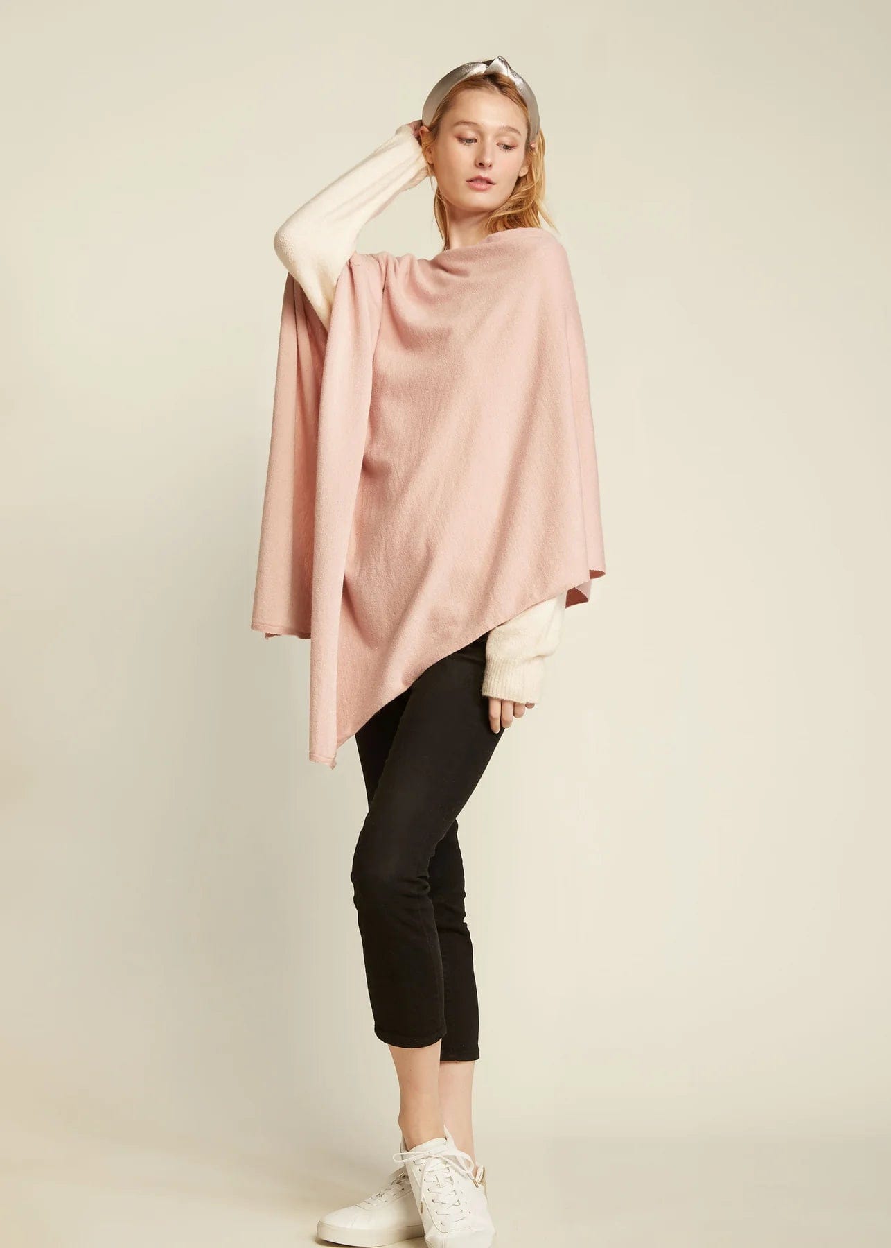 Haystacks poncho Basic Solid Soft and Easy Poncho - Pink