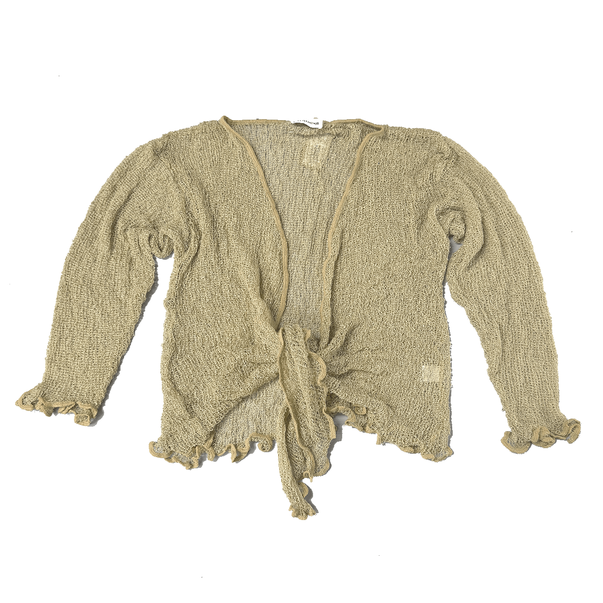 Haystacks shawl Lightweight Knit Cross Front Shrug - Wheat