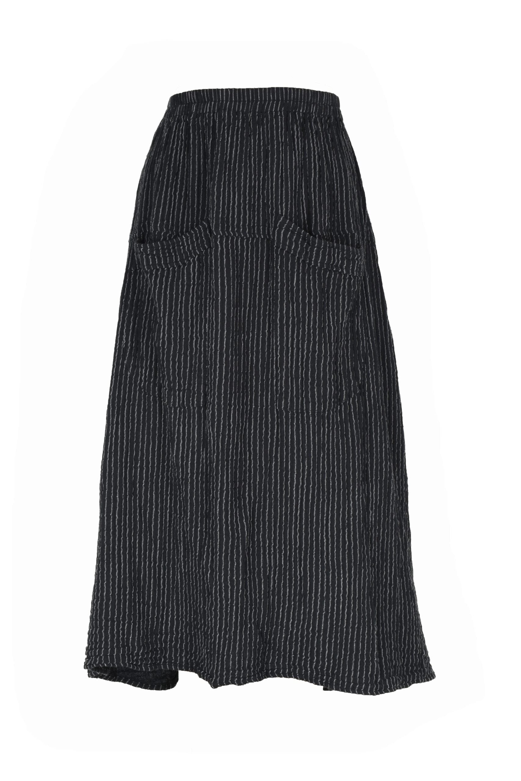 Haystacks skirt Thai Cotton Striped Skirt - Black