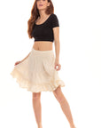 Haystacks skirt Thai Cotton Tiered Mini Skirt - Natural