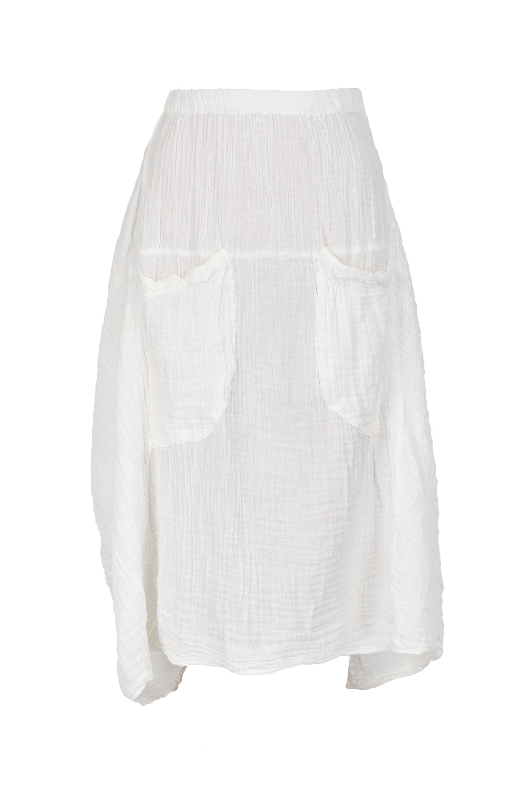 Haystacks skirt White / Small/Medium Thai Cotton Cargo Skirt - White