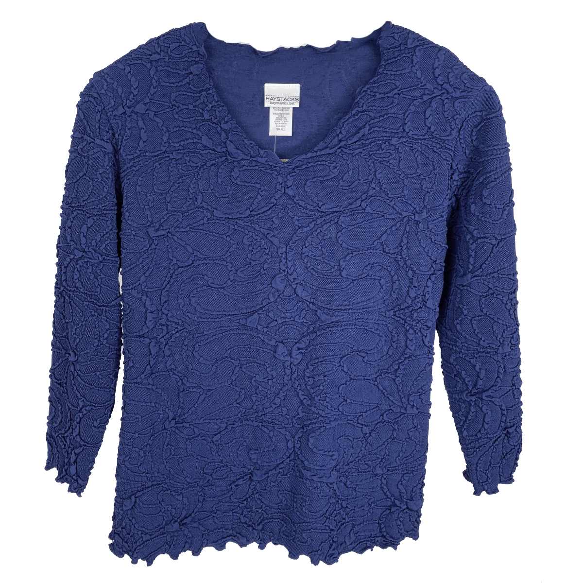 Haystacks top Bellwether Blue Fluence Surreal Textured Top