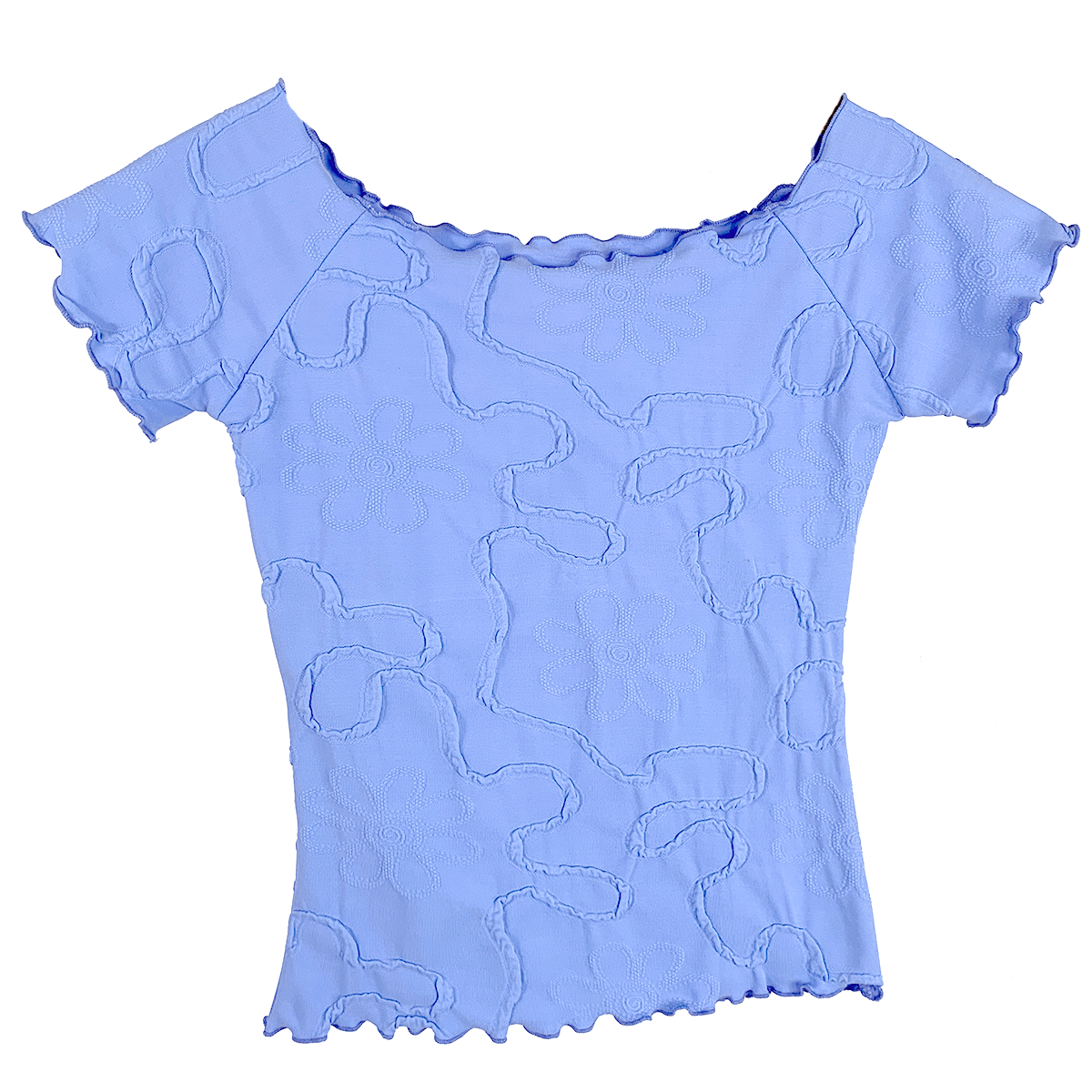 Haystacks top Cornflower Conduit Jacquard Knit Textured Ballet Top