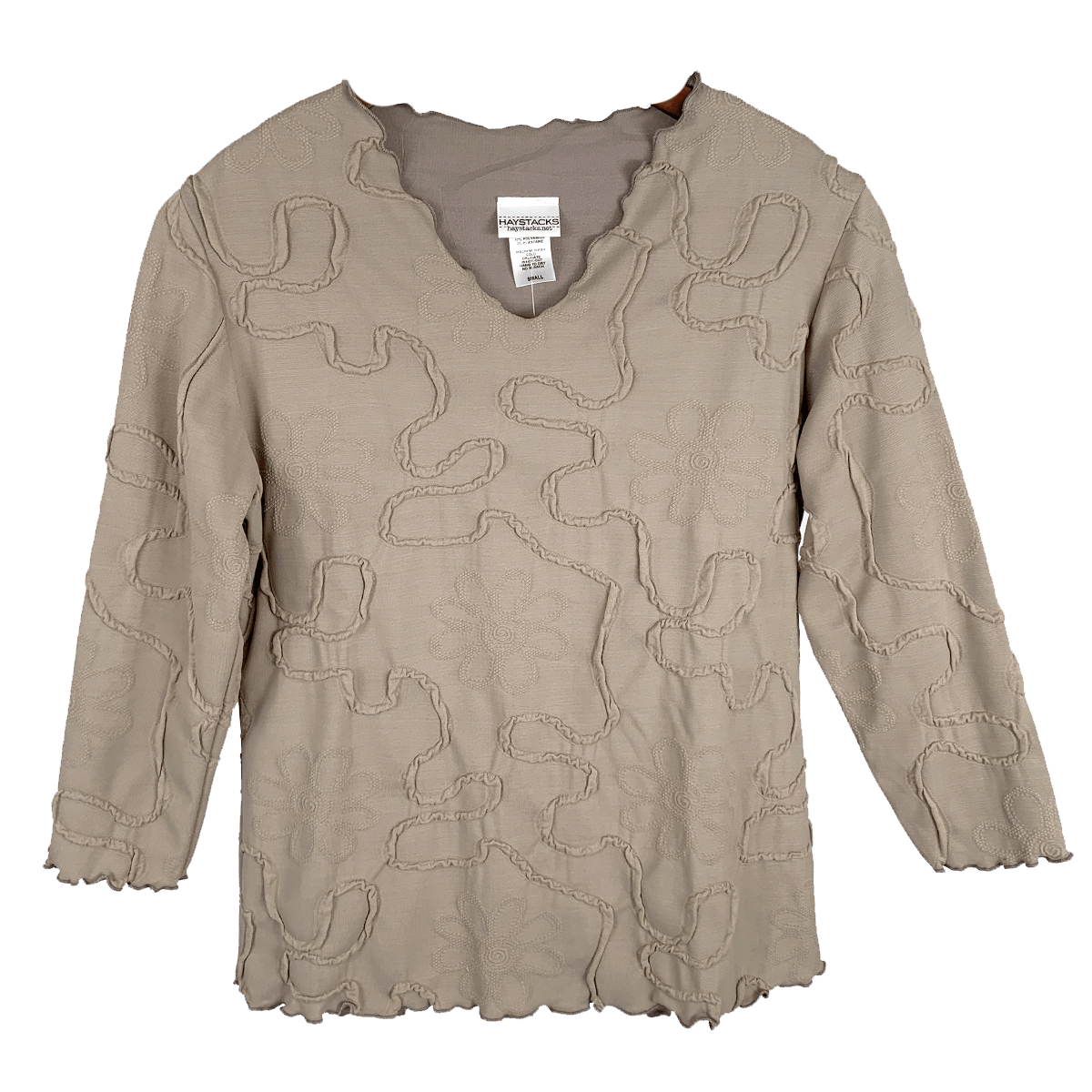 Haystacks top Desert Taupe Conduit Surreal Textured Top