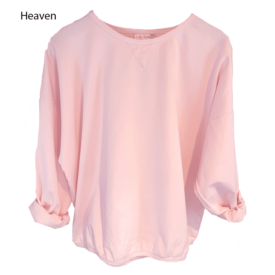 Haystacks top Heaven Leelanau Cotton French Terry Boxy Sweatshirt