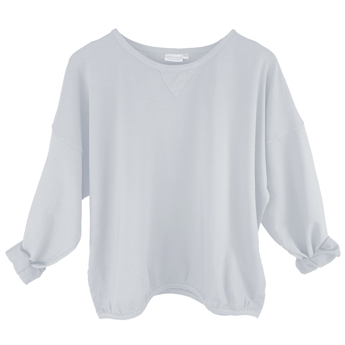 Haystacks top One Size/Free Size Leelanau Cotton Terry Boxy Sweatshirt (Tile)