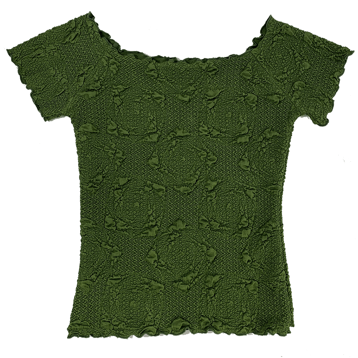 Haystacks top Palm Green Lyrac Textured Ballet Top