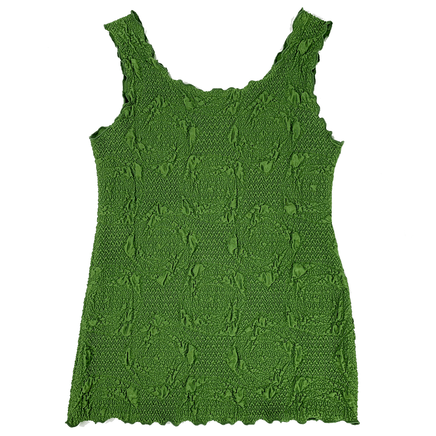 Haystacks top Palm Green Lyrac Textured Charming Tank Top