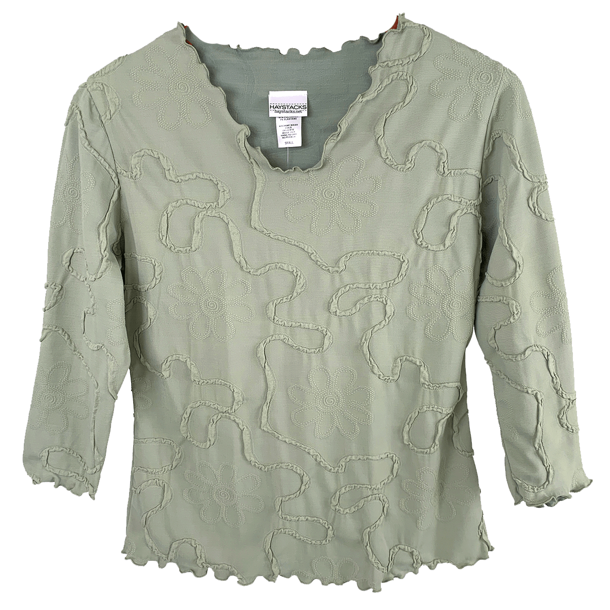 Haystacks top Seagrass Conduit Jacquard Knit Surreal Top