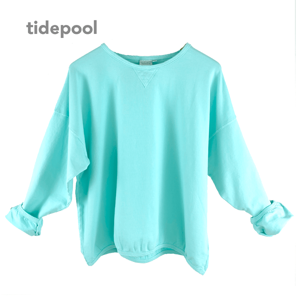 Haystacks top Tidepool Leelanau Cotton French Terry Boxy Sweatshirt (16 Colors!)