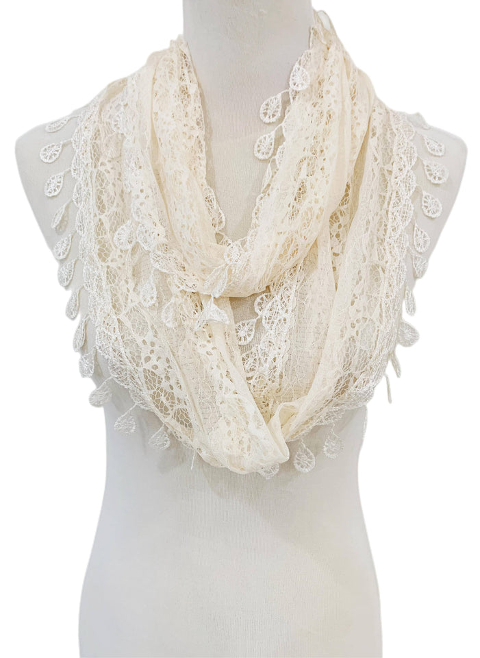 JC Sunny Fashion 8 Colors Gorgeous Elegant lace Infinity Scarf