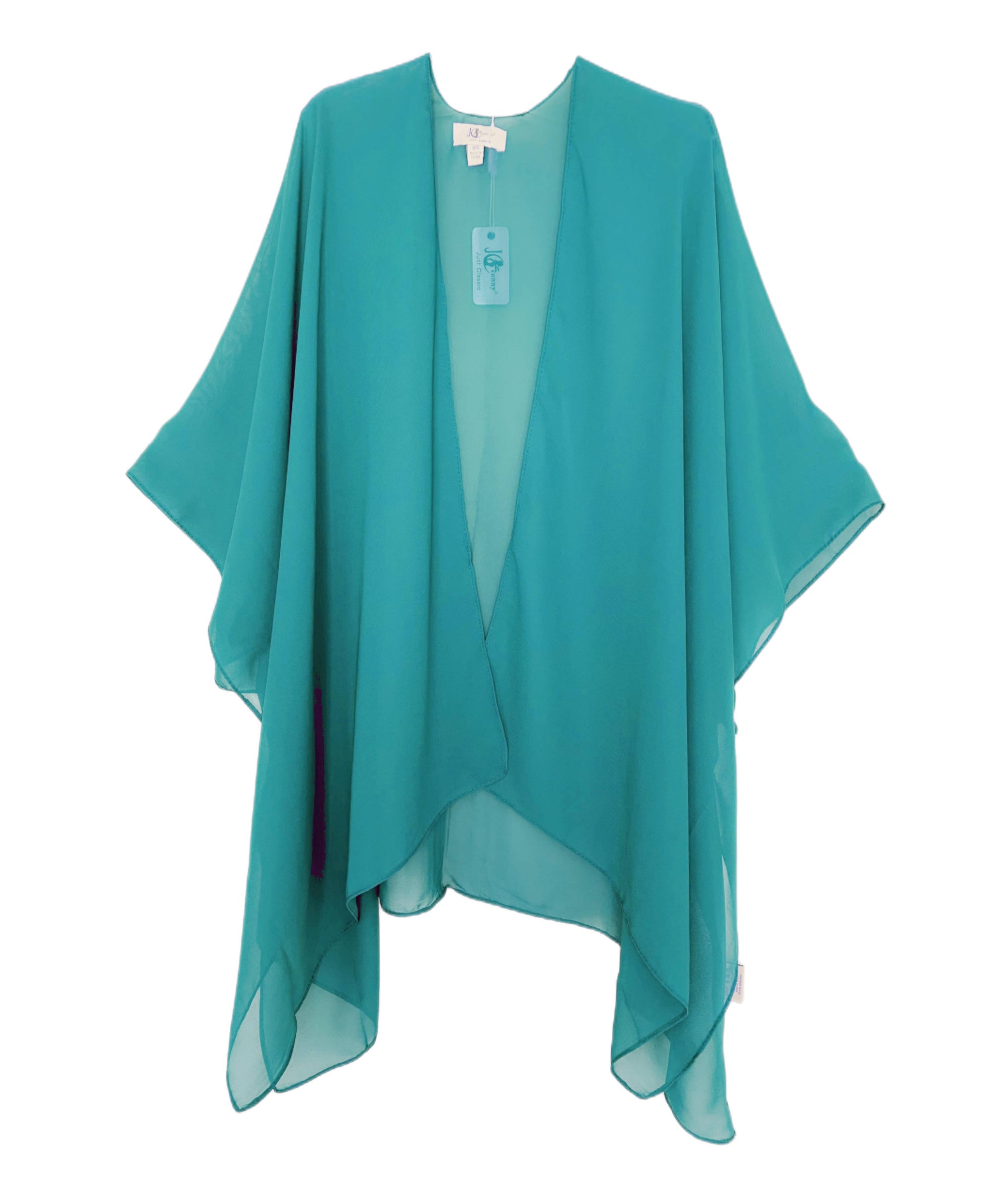 JC Sunny Fashion Aqua 24 Colors--JC071034 Solid Color Chiffon Kimono