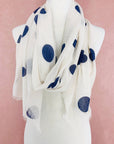 JC Sunny Fashion Beige Polka Dot Scarf