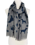 JC Sunny Fashion Black Puppy Dog Scarf