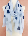 JC Sunny Fashion Blue Polka Dot Scarf