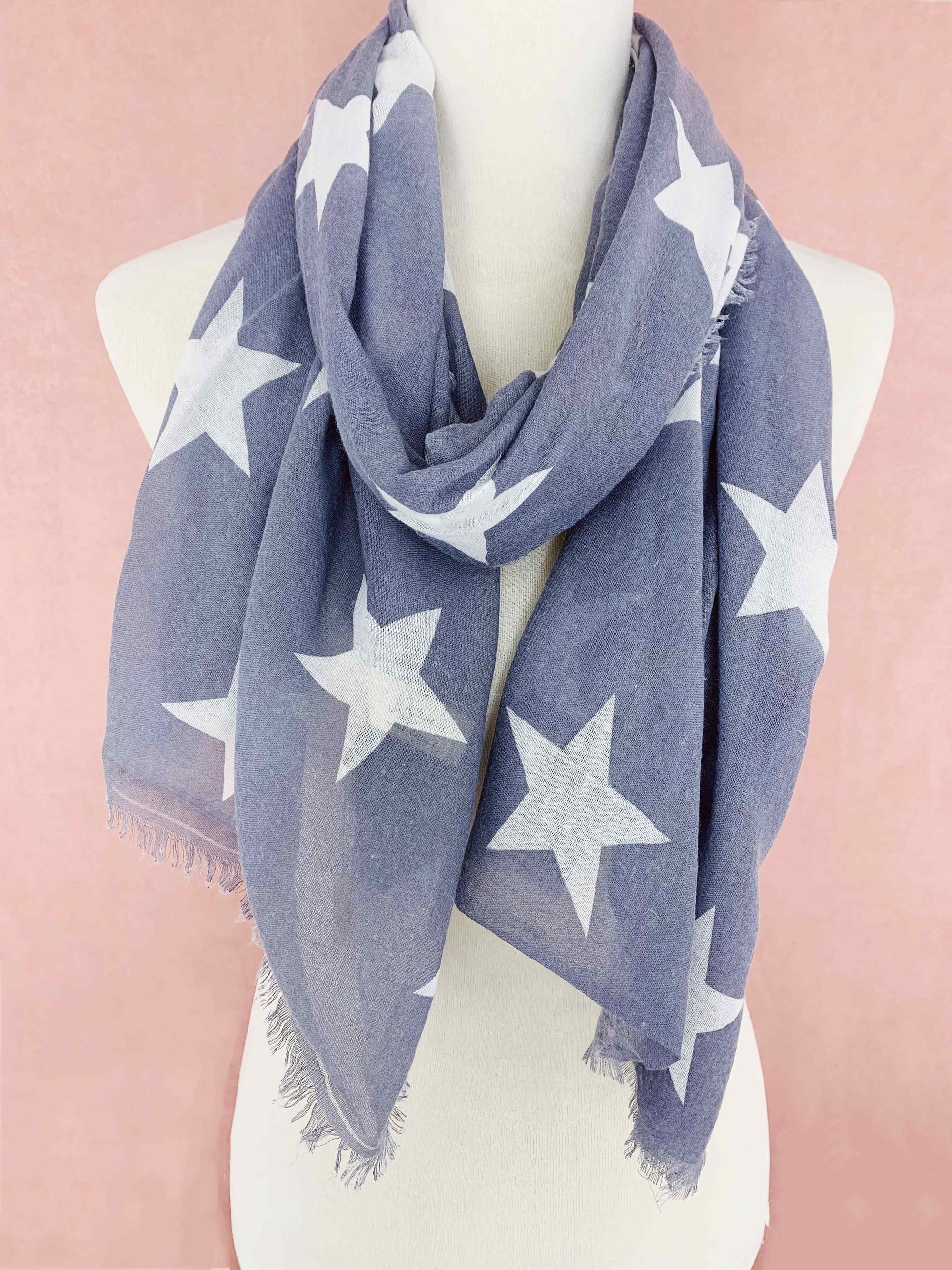 JC Sunny Fashion Blue Star Scarf