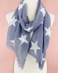 JC Sunny Fashion Blue Star Scarf