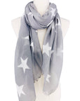 JC Sunny Fashion Grey Star Scarf