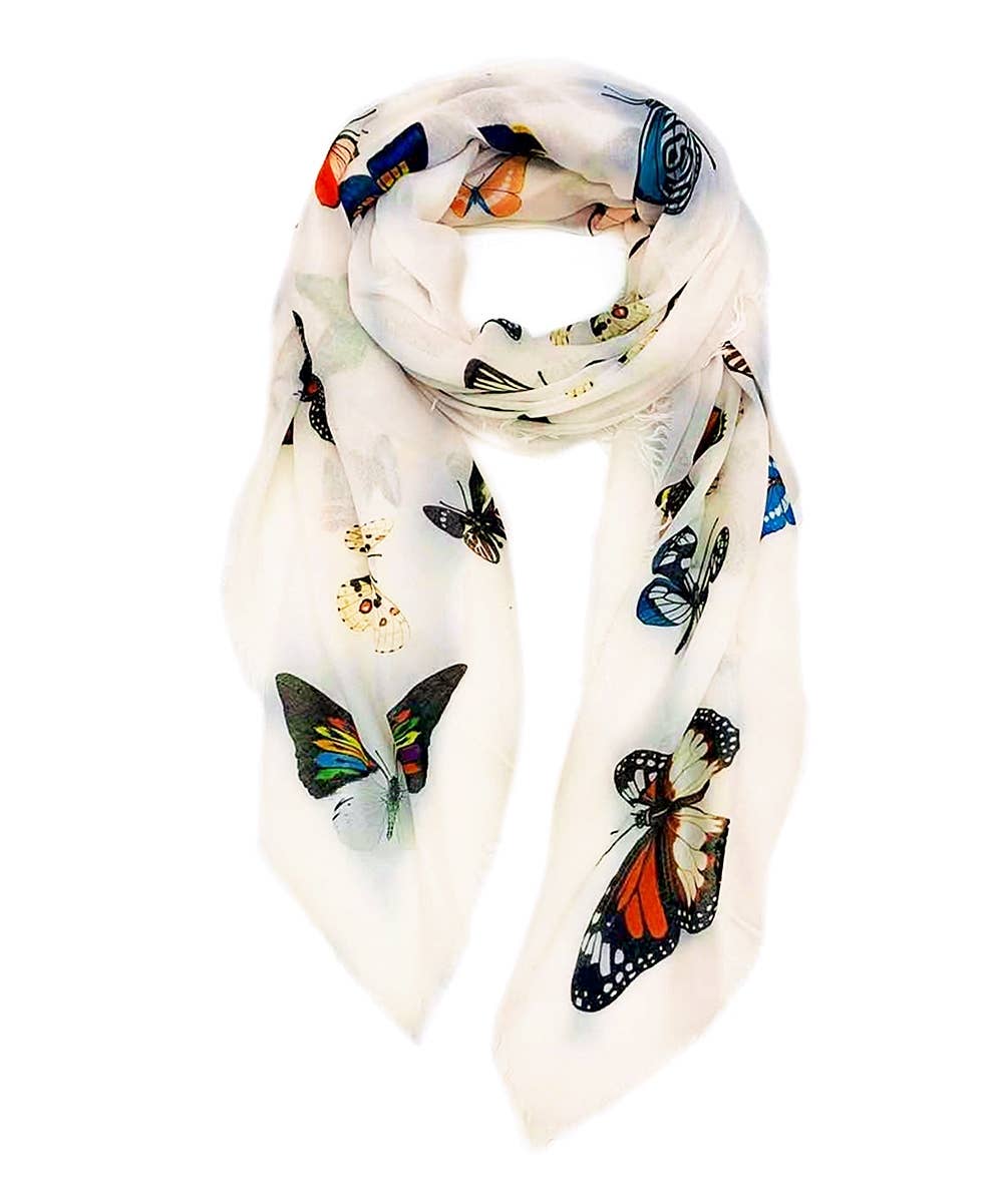 JC Sunny Fashion Multicolor Butterfly Scarf