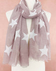 JC Sunny Fashion Pink Star Scarf