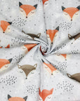 JC Sunny Fashion Scarf Grey-Orange Fox Scarf