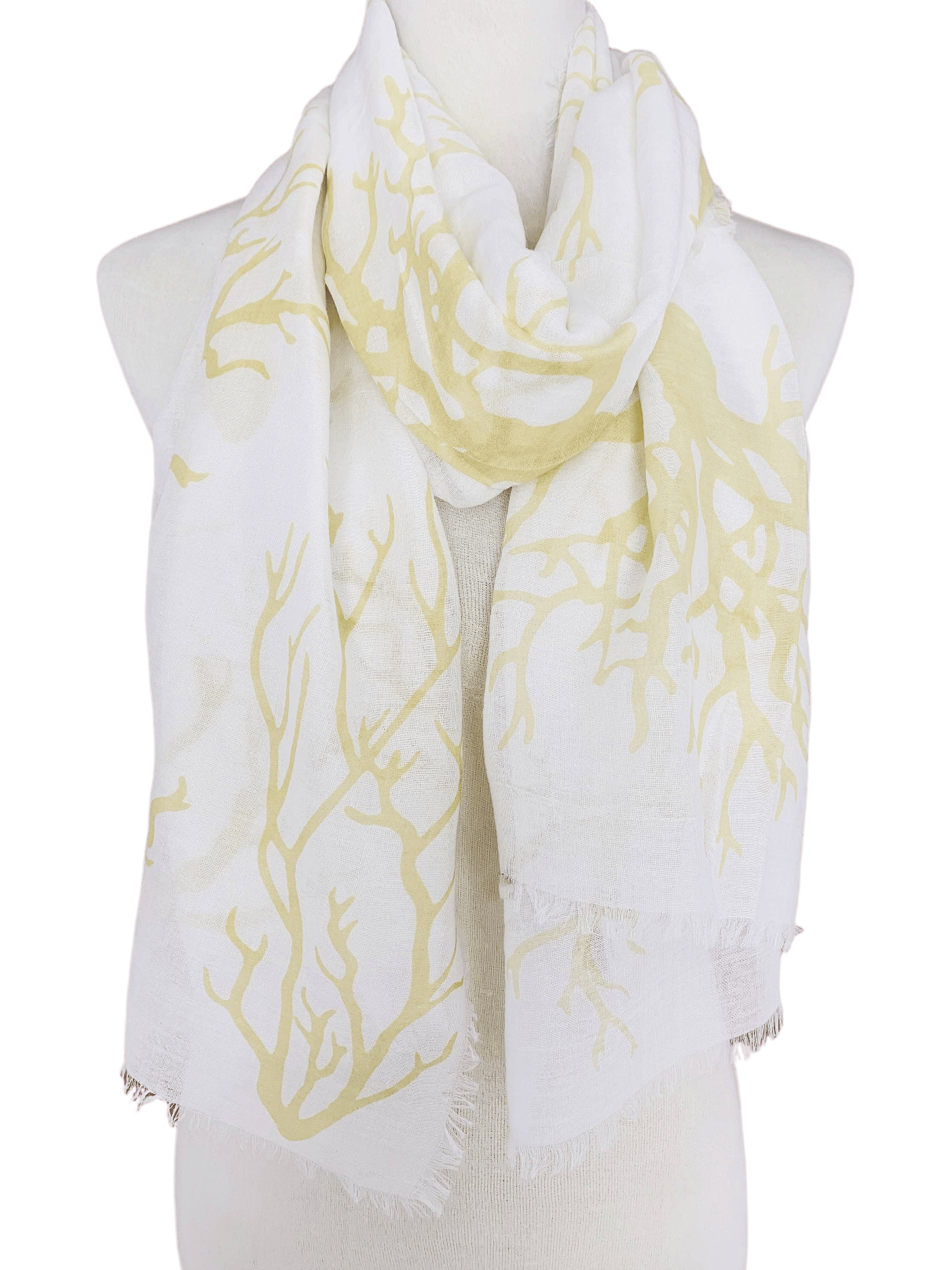 JC Sunny Fashion Scarf Yellow Coral Reef Scarf