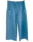 Leelanau Cotton pant Bleu / Small Haystacks Leelanau Cotton French Terry Crop Pant