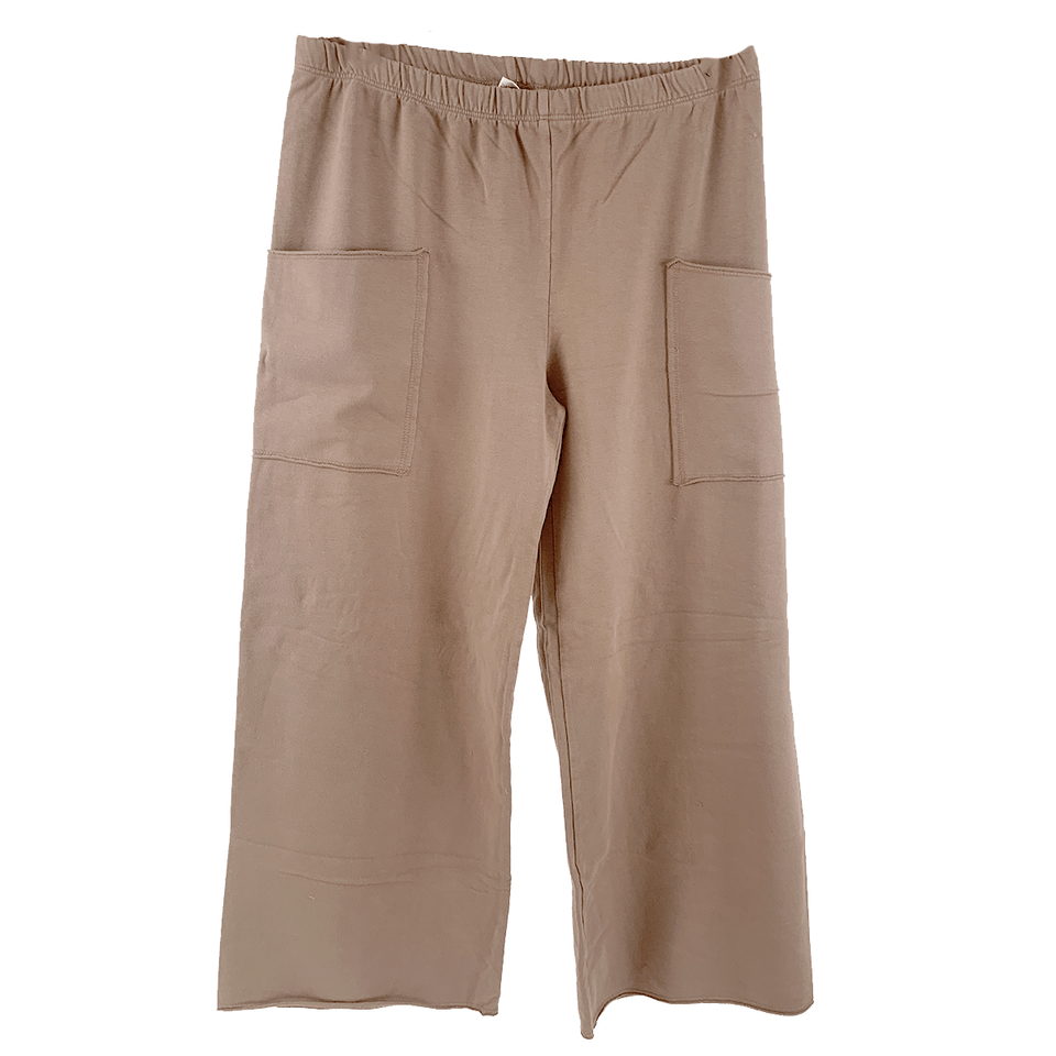 Leelanau Cotton pant Mocha / Small Haystacks Leelanau Cotton French Terry Crop Pant