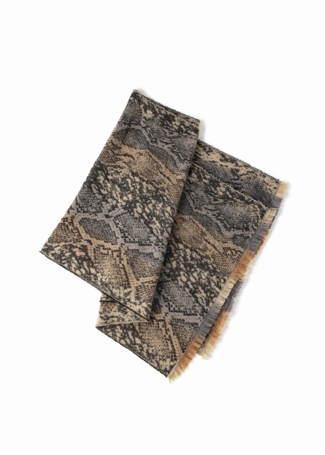 Look By M Scarves Two Toned Python Print Scarf/Shawl