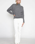 Look by M Sweater Basic Mock Neck Sweater