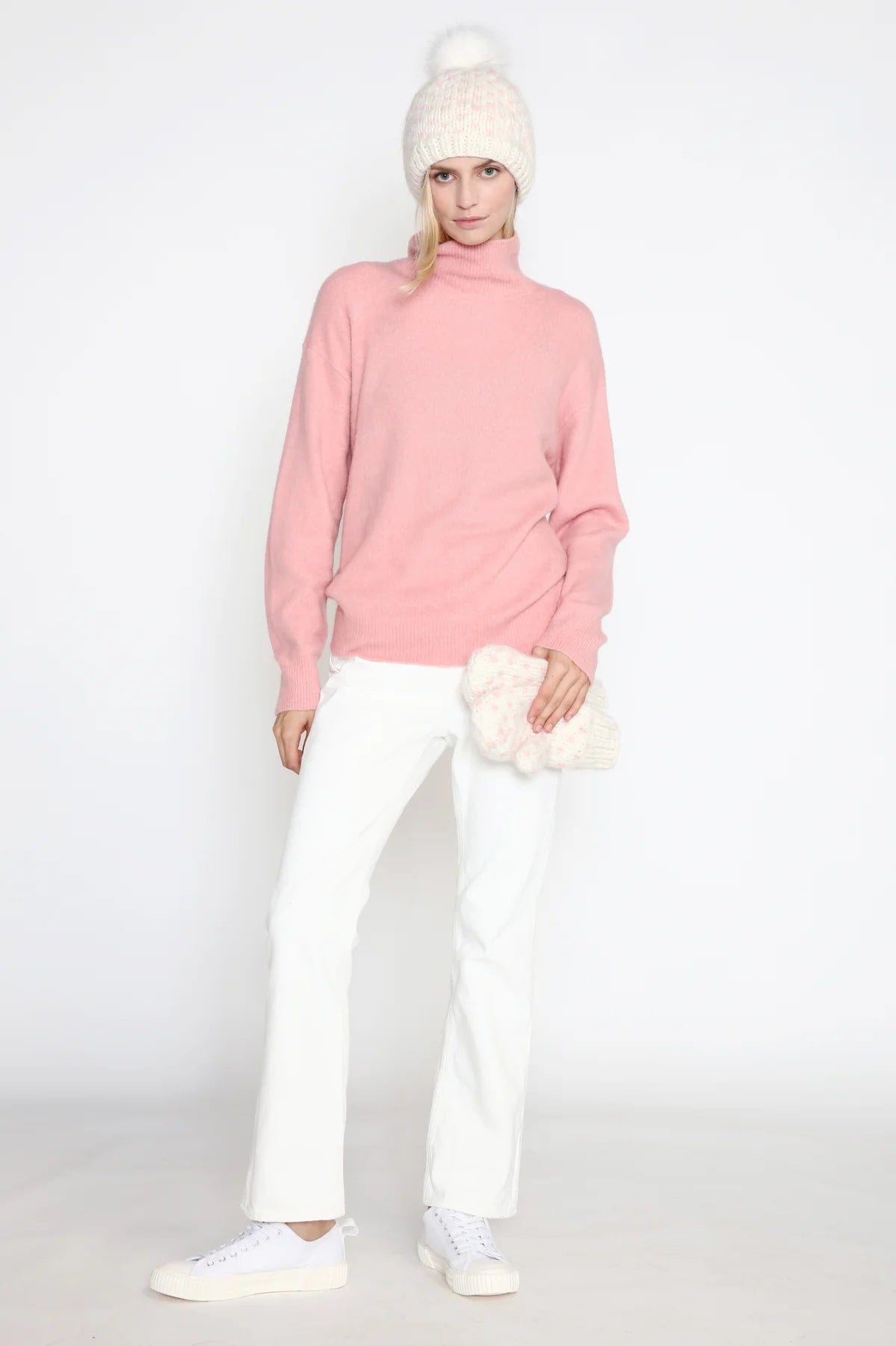 Look by M Sweater Basic Mock Neck Sweater